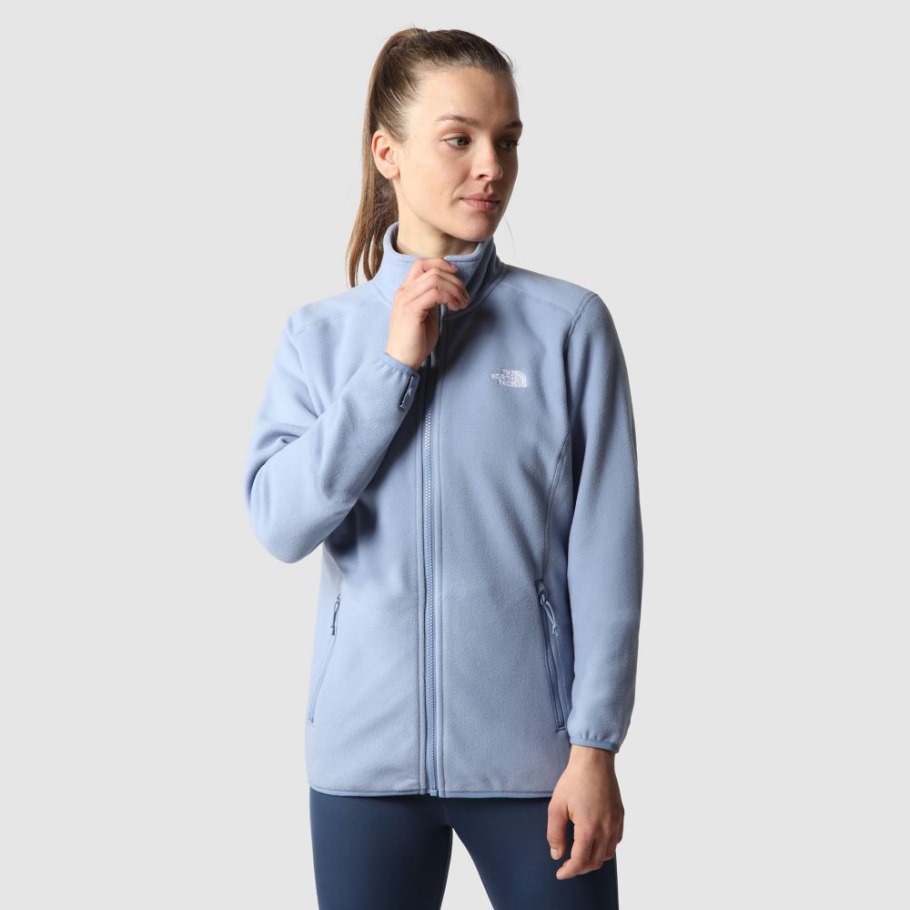 The North Face Femmes 100 Glacier Full Zip Polaire Folk Bleu