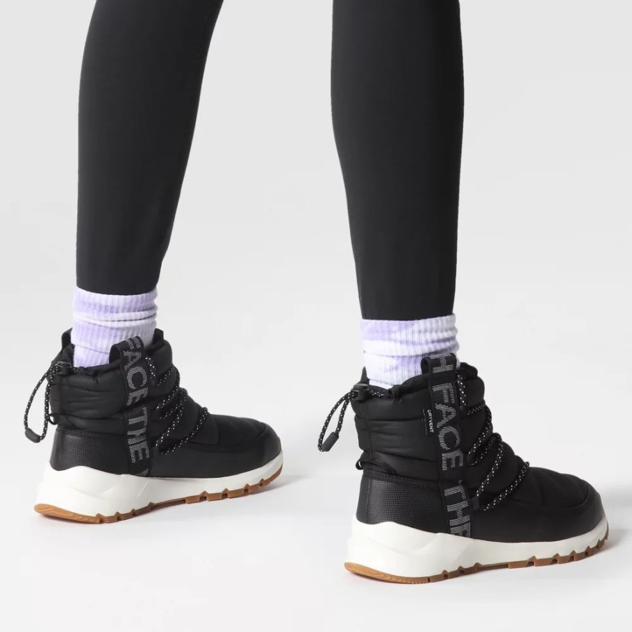 The North Face Femmes Thermoball Bottes D'hiver Imperméables à Lacets Noir