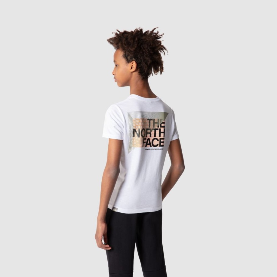T-shirt Graphique Blanc à Manches Courtes Pour Garçon The North Face