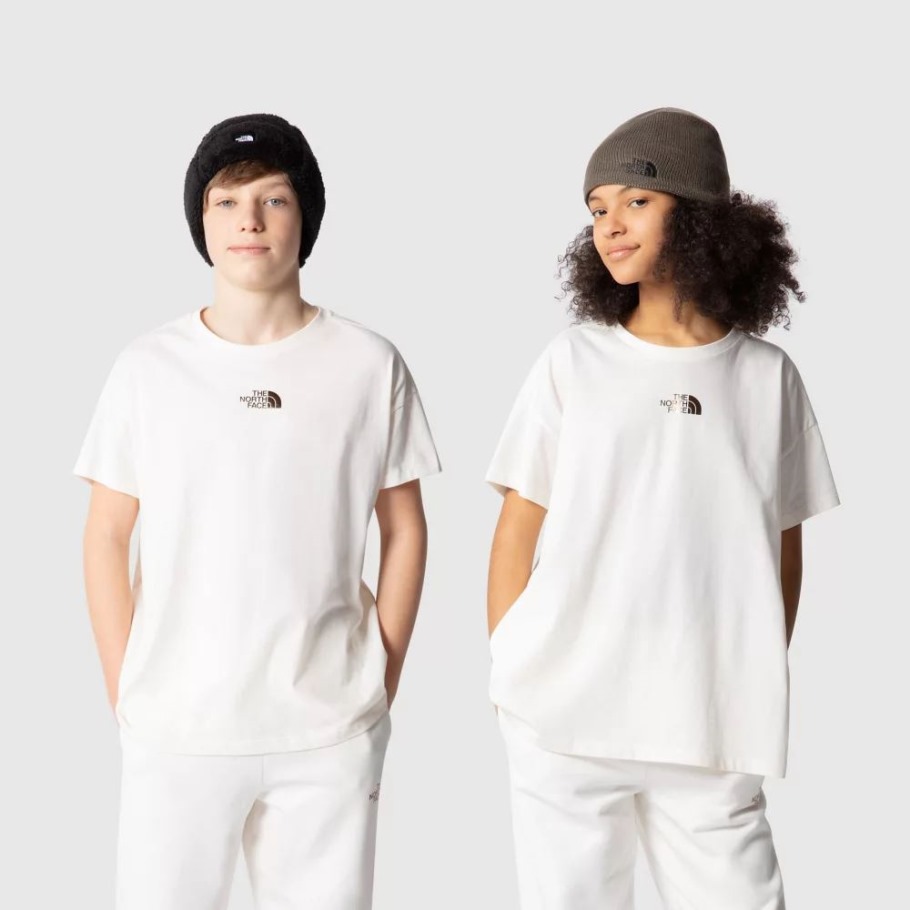 T-shirt Blanc Oversize à Manches Courtes Pour Ado The North Face
