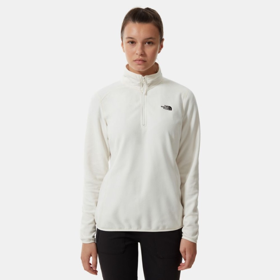 Polaire Femme 100 Glacier 1/4 Zip Blanc The North Face