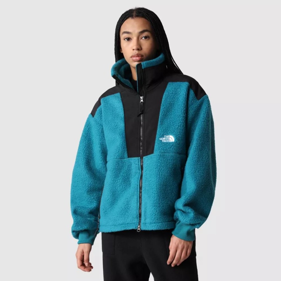 Veste Polaire Denali à Poils Longs Femme '94 Bleu Port The North Face
