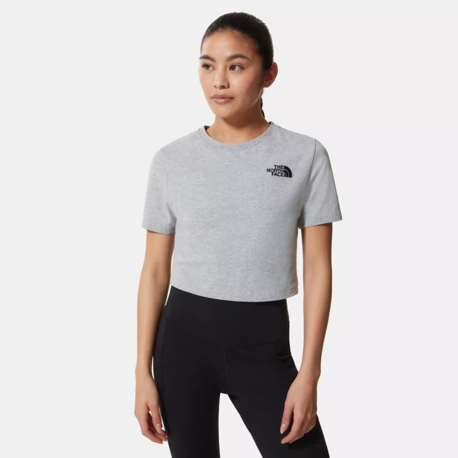 T-shirt Court Femme The North Face Gris