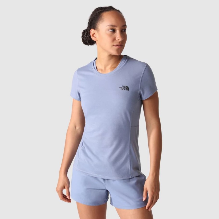 Femme Réduire T-shirt Folk Bleu The North Face