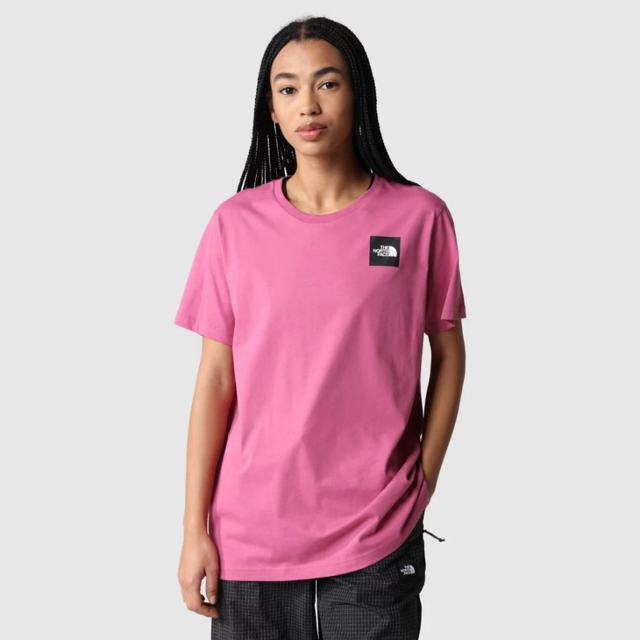 T-shirt Saisonnier Fin à Manches Courtes Pour Femme Rouge Violet The North Face