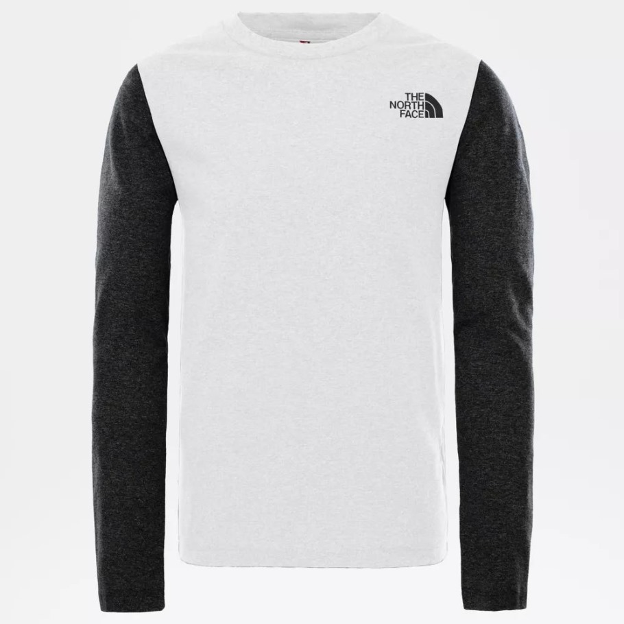 T-shirt Manches Longues Jeunesse Blanc The North Face