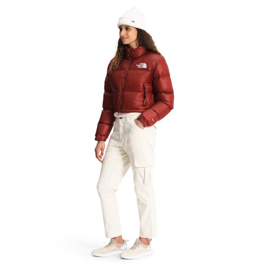 Veste Courte Femme Nuptse Brick House Rouge The North Face