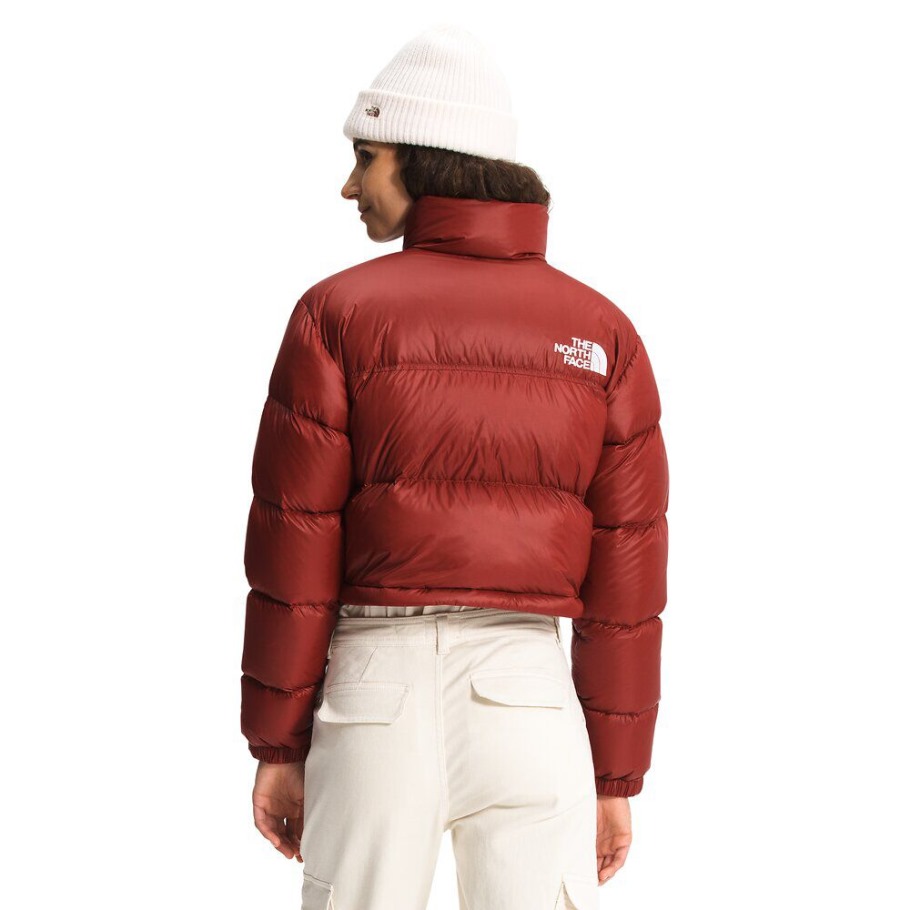 Veste Courte Femme Nuptse Brick House Rouge The North Face