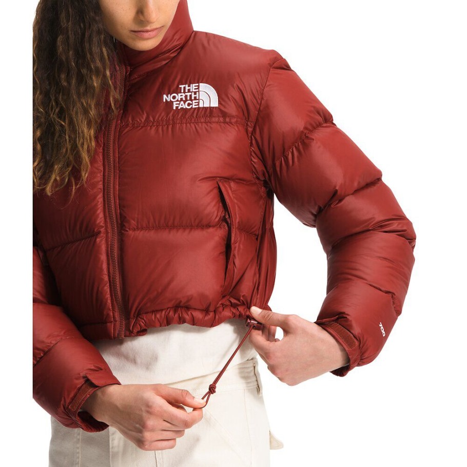 Veste Courte Femme Nuptse Brick House Rouge The North Face