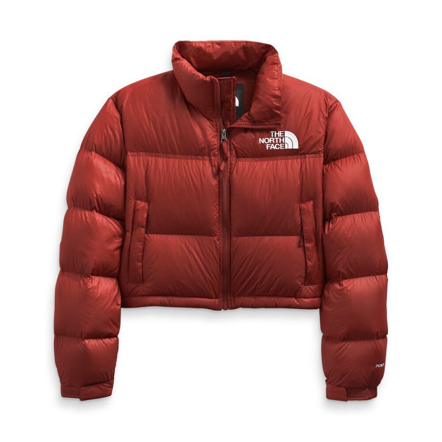 Veste Courte Femme Nuptse Brick House Rouge The North Face