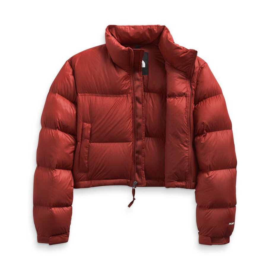 Veste Courte Femme Nuptse Brick House Rouge The North Face
