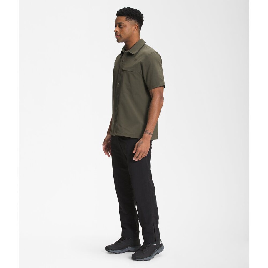 Chemise à Manches Courtes Pour Hommes First Trail Upf The North Face New Taupe Green