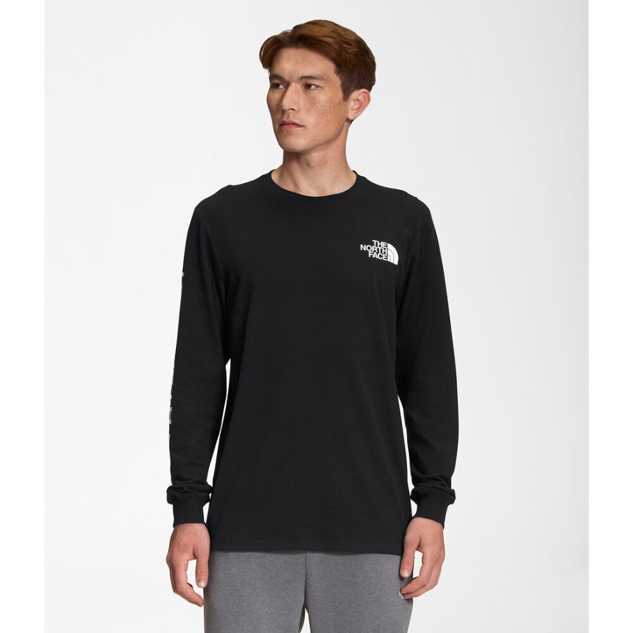 T-shirt à Manches Longues Pour Hommes Noirs The North Face