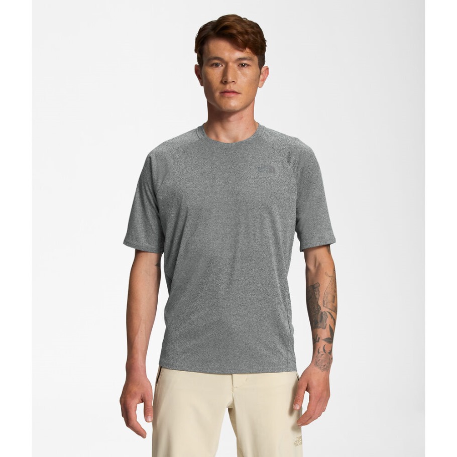 Hommes Gris Big Pine Manches Courtes équipage The North Face