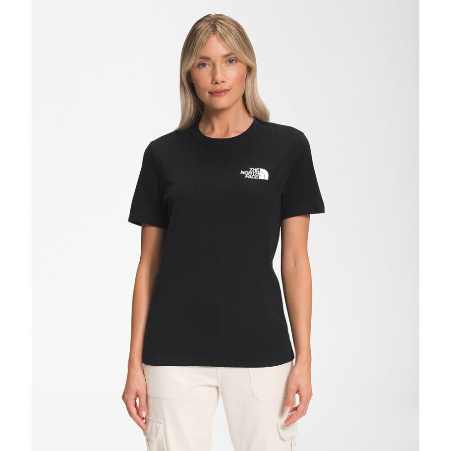 The North Face Femmes Noires à Manches Courtes Box Nse Tee