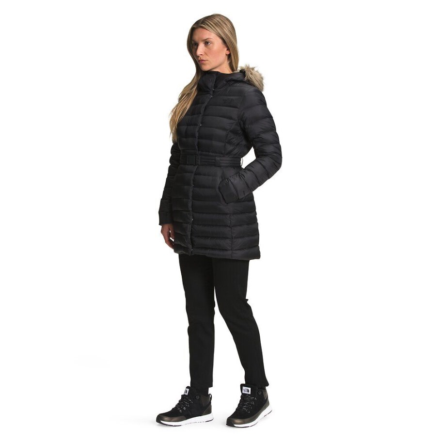 The North Face Femmes Parka à Ceinture Transversale Noir